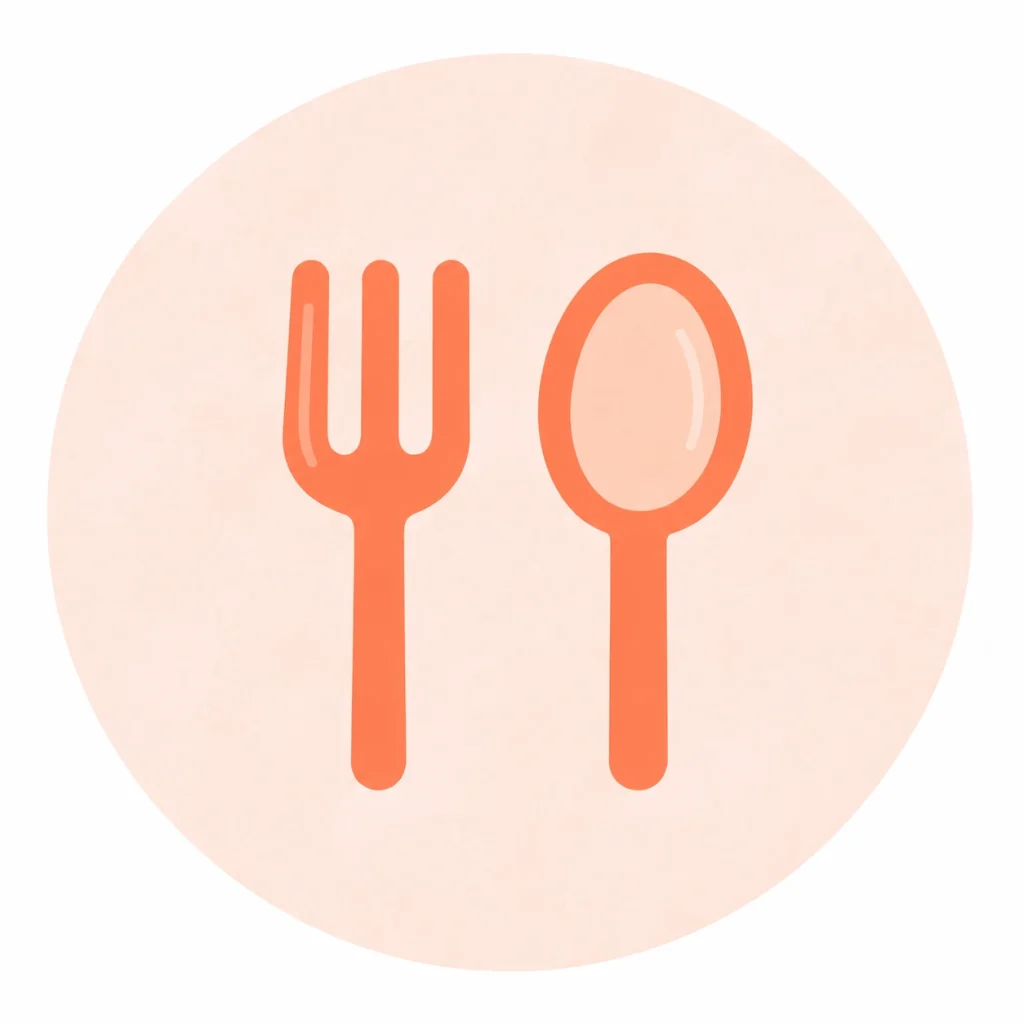 フォークとスプーンのイラスト｜自律神経と食事・栄養